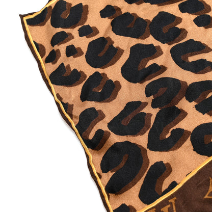 Louis Vuitton Silk Leopard Monogram Square Scarf 3 of 3