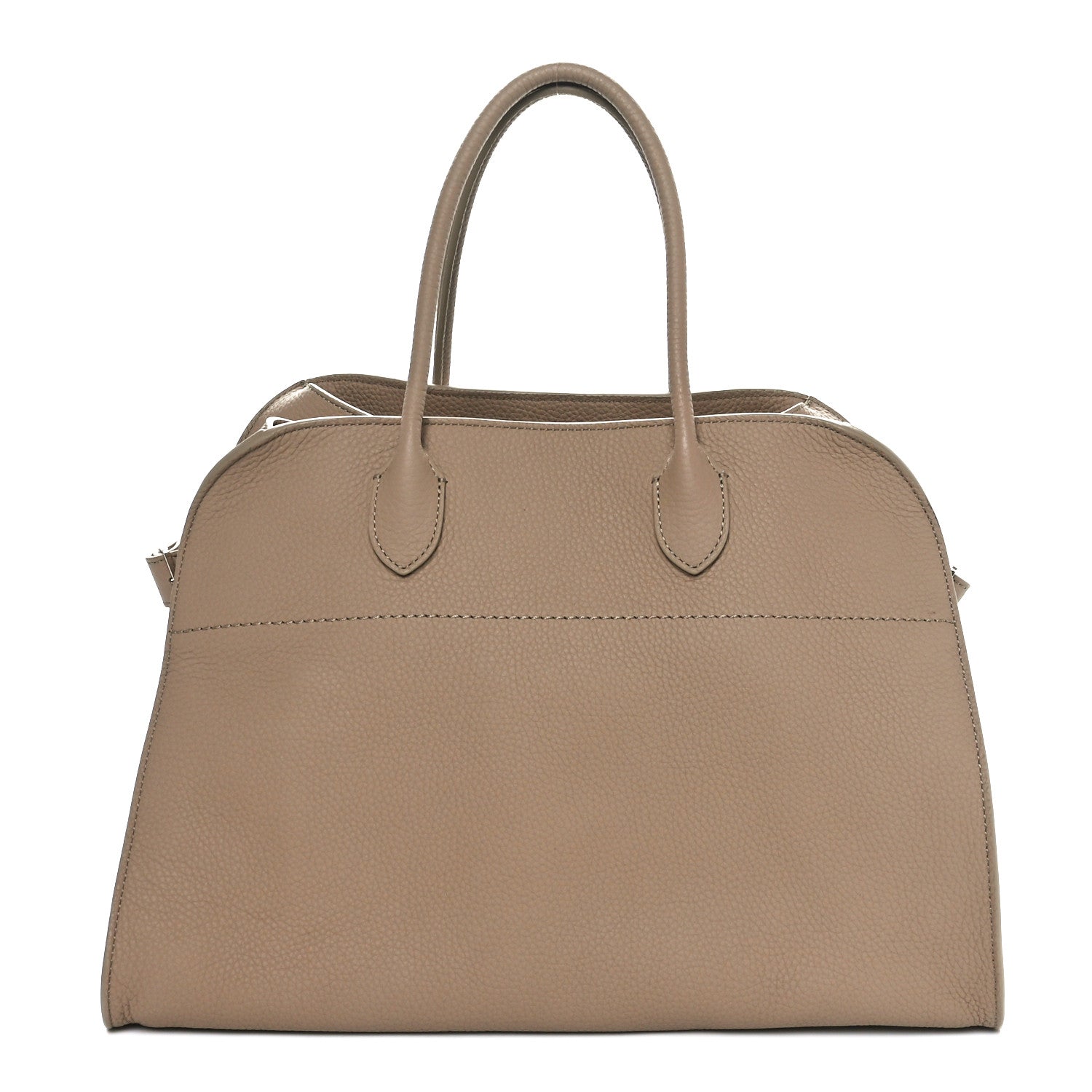 The Row Matte Grained Calfskin Soft Margaux 15 Dark Taupe 1 of 9