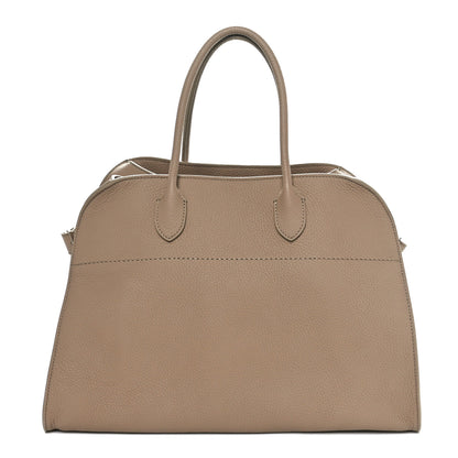 The Row Matte Grained Calfskin Soft Margaux 15 Dark Taupe 1 of 9