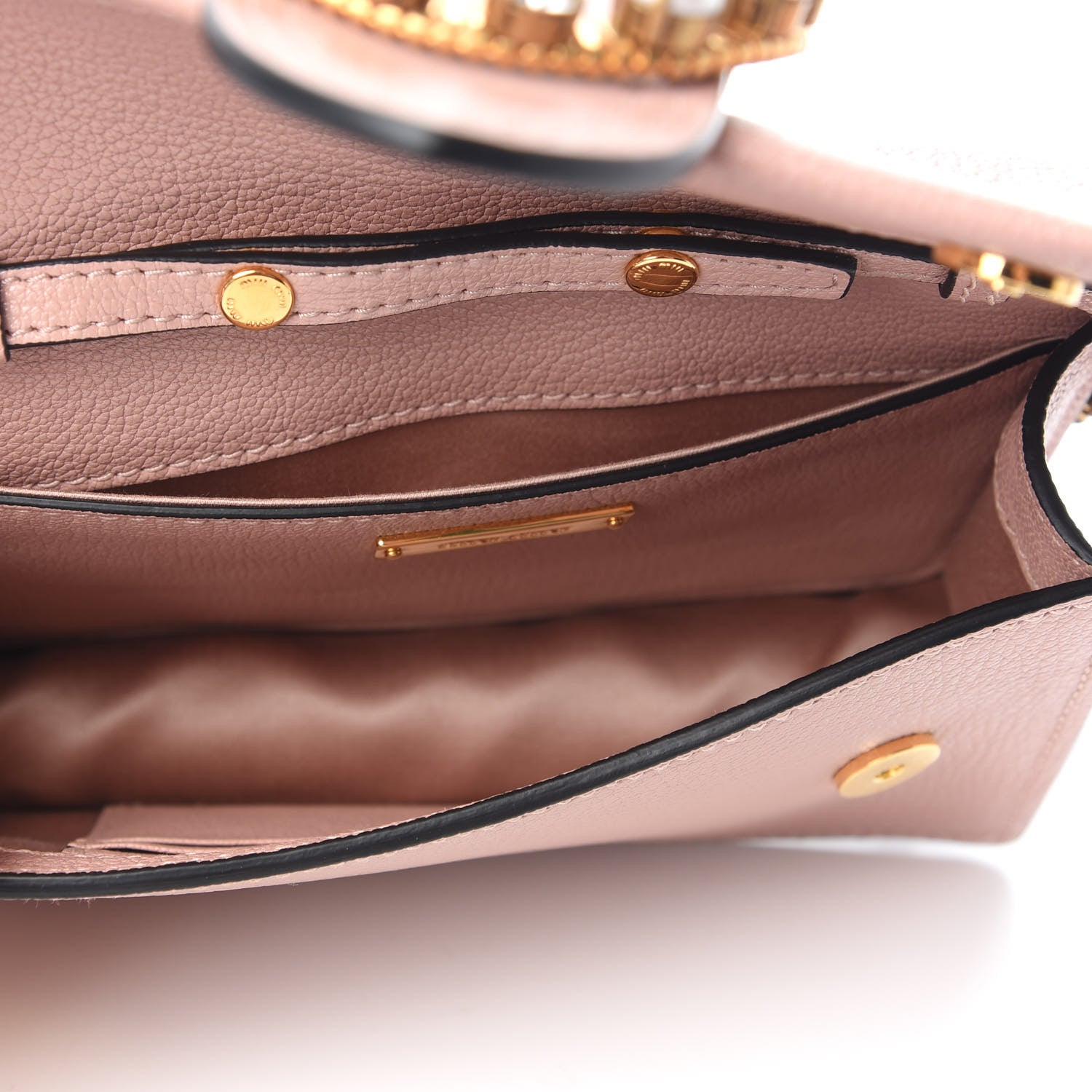 Miu Miu Goatskin Madras Soft Calfskin Crystal Pearl Embellished Shoulder Bag Orchidea 7 of 8
