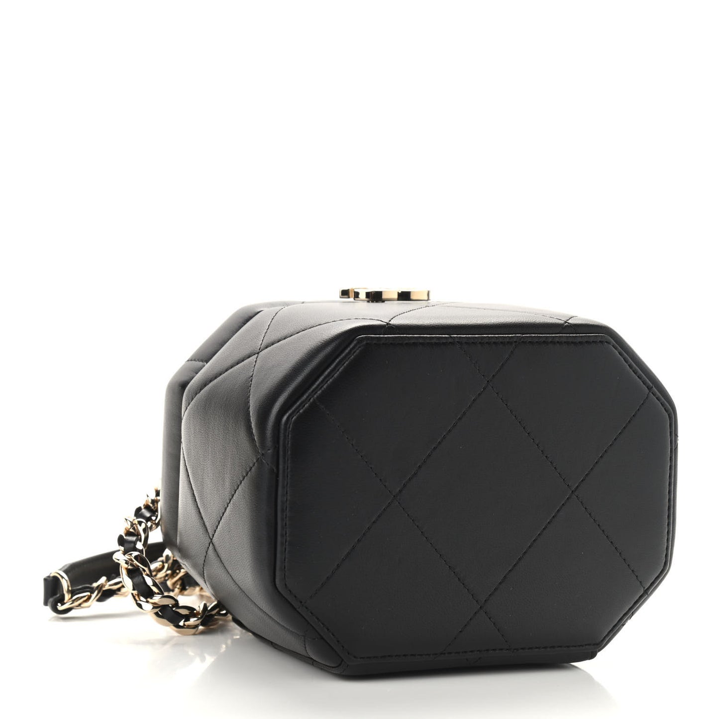 Lambskin Quilted Vendome Case Black