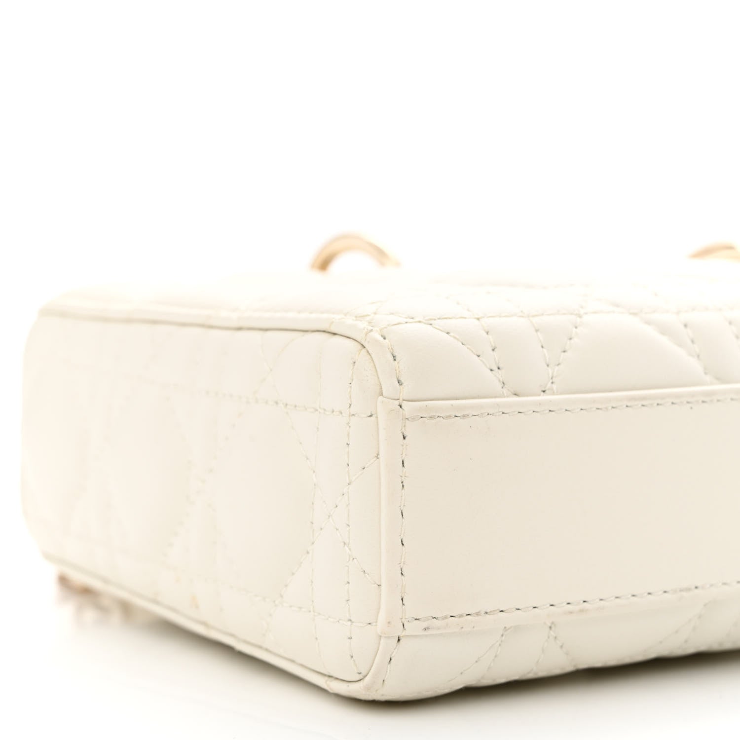 Christian Dior Lambskin Cannage Medium Lady D-Joy White 9 of 13