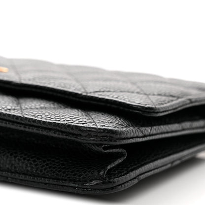 Chanel Caviar Quilted Wallet On Chain WOC Black 11 of 12