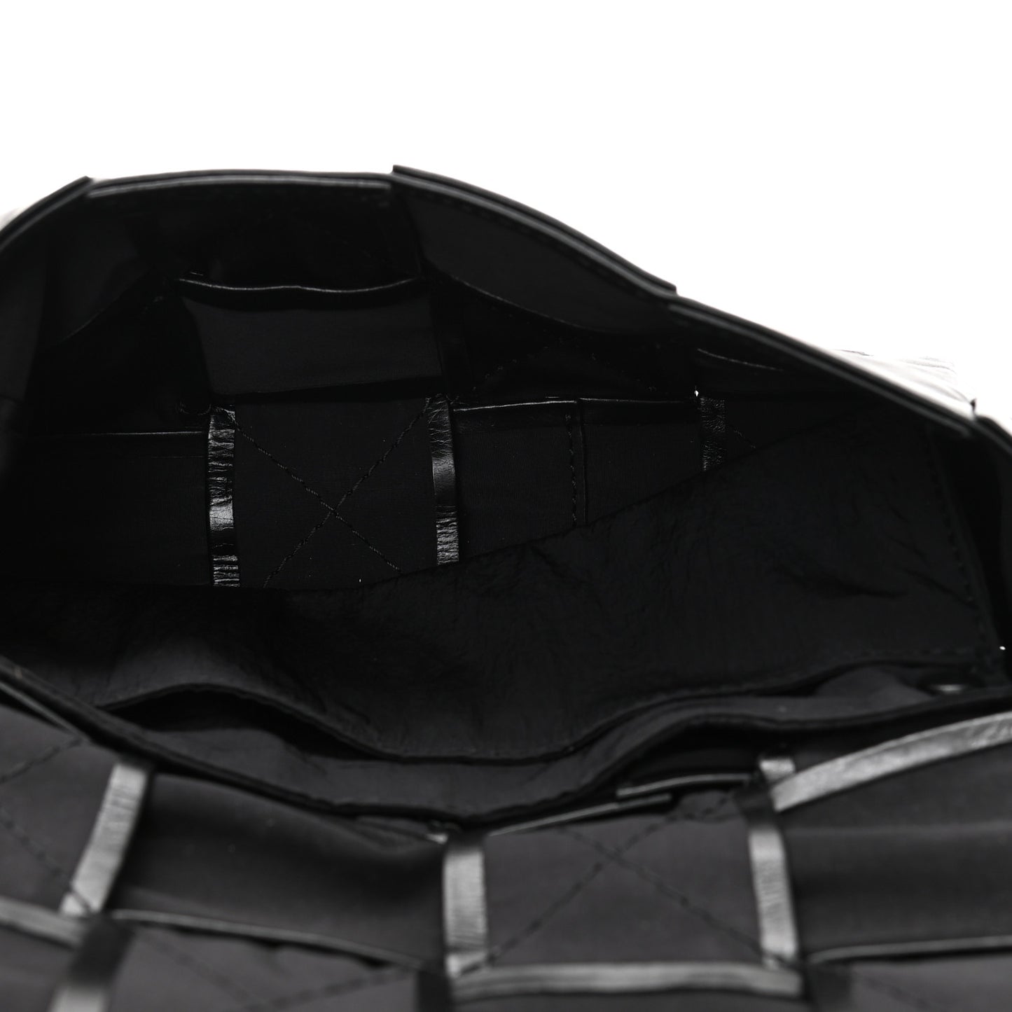 Paper Calfskin Intrecciato Cassette Belt Bag Black