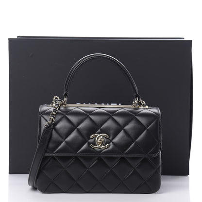 Chanel Lambskin Quilted Small Trendy CC Dual Handle Flap Bag Black 12 of 12