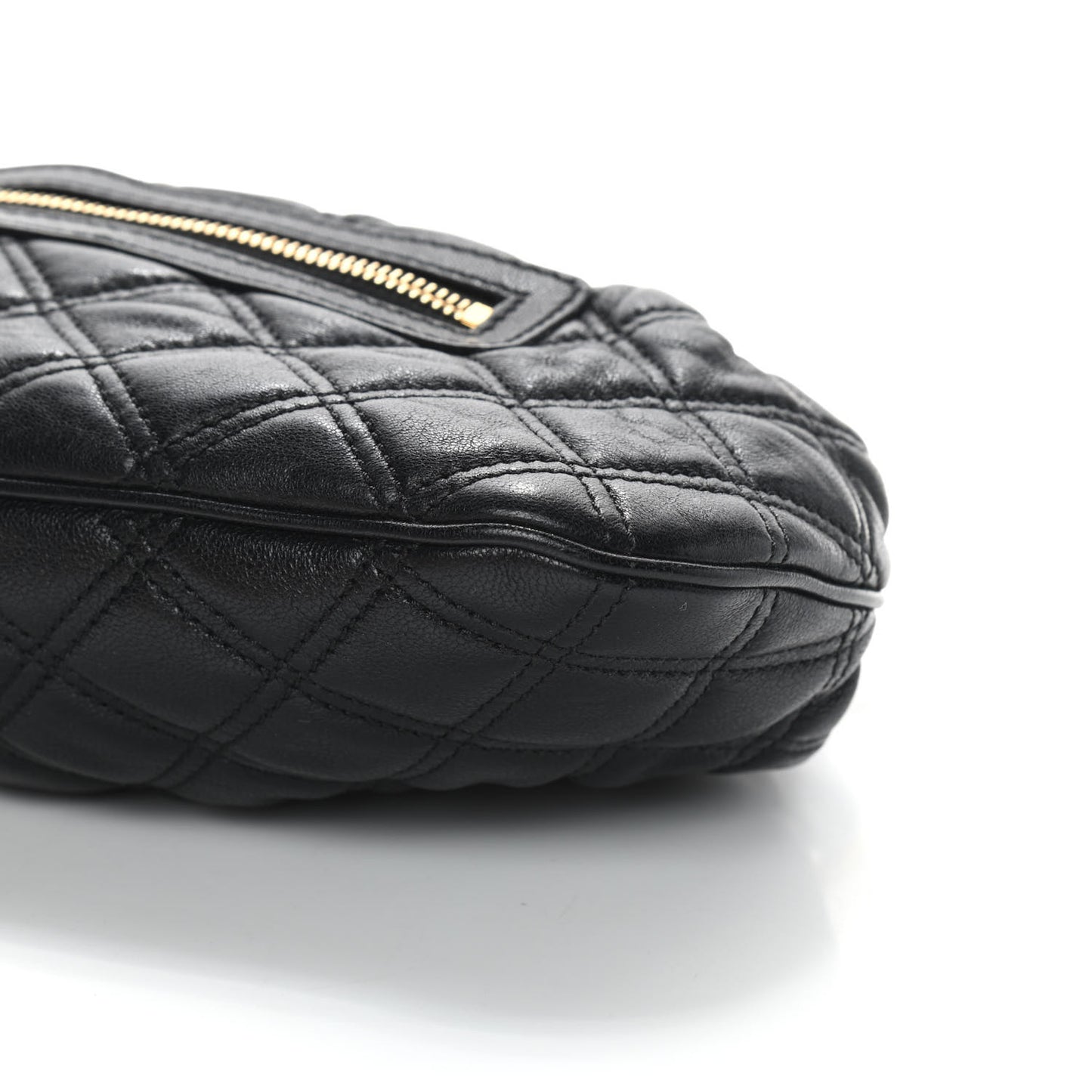 Calfskin Quilted Stam Black