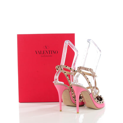 Valentino Garavani Patent Rockstud Ankle Strap 100mm Pumps 39.5 Ninphea Poudre 5 of 8