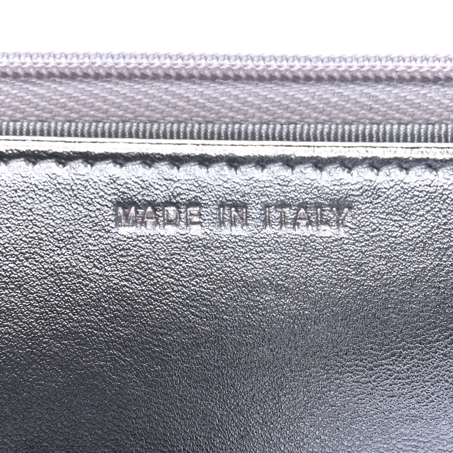 Gradient Metallic Calfskin Quilted Wallet On Chain WOC Silver Blue Yellow Purple