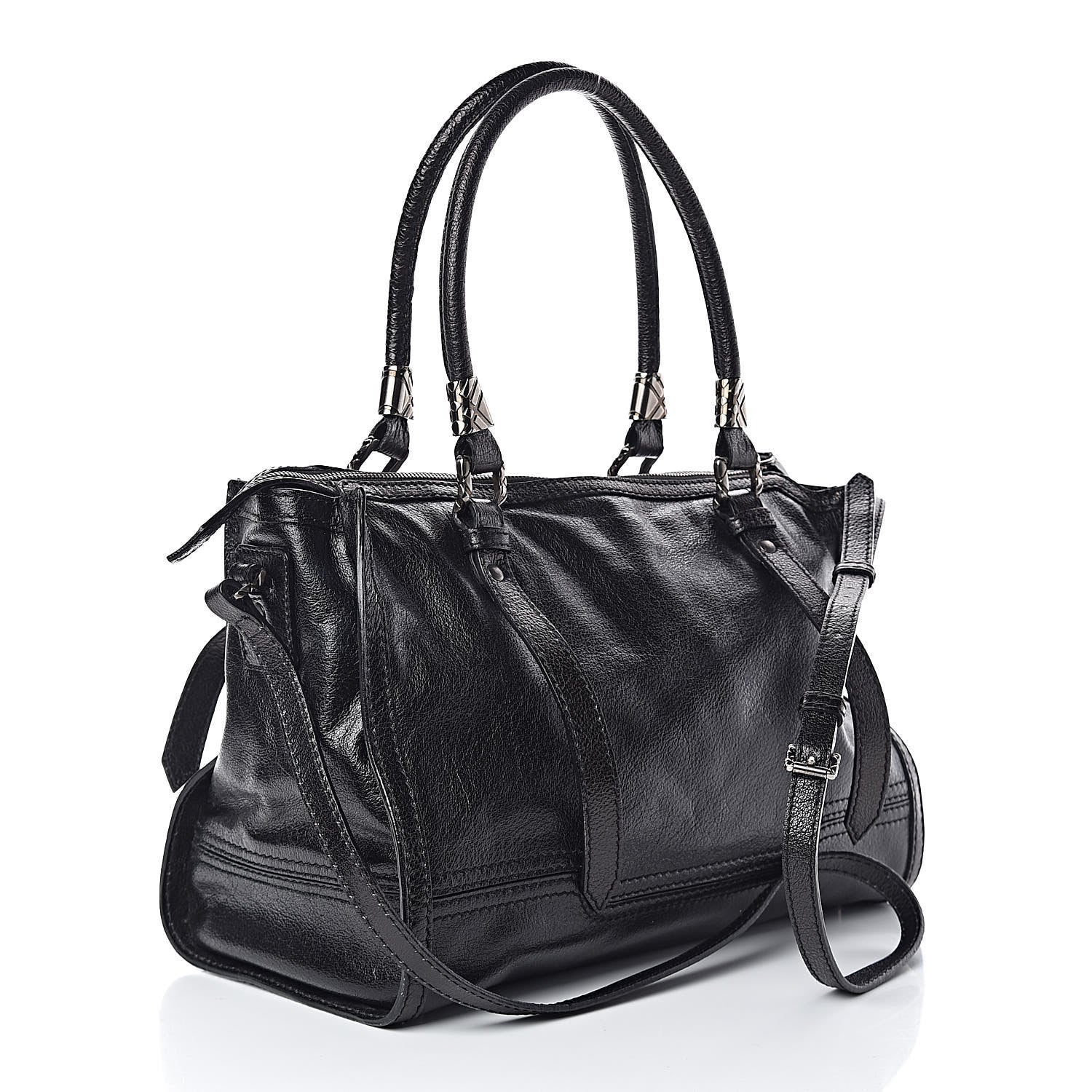 Burberry Calfskin Chain Satchel Black 3 of 14