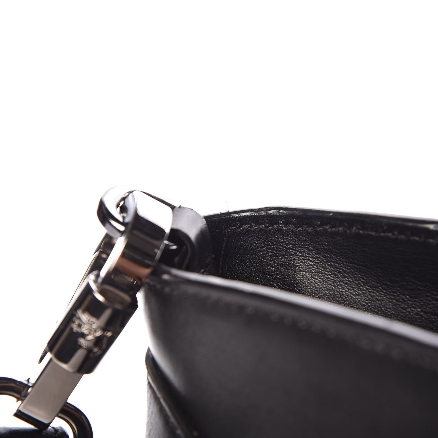 Grained Calfskin Spike Small Eloise Tote Black