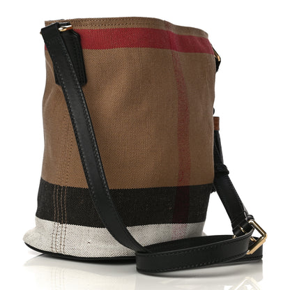 Burberry Canvas Mega Check Mini Ashby Tassel Crossbody Black 3 of 8