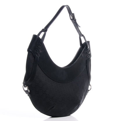 Gucci Monogram Half Moon Hobo Black 3 of 7