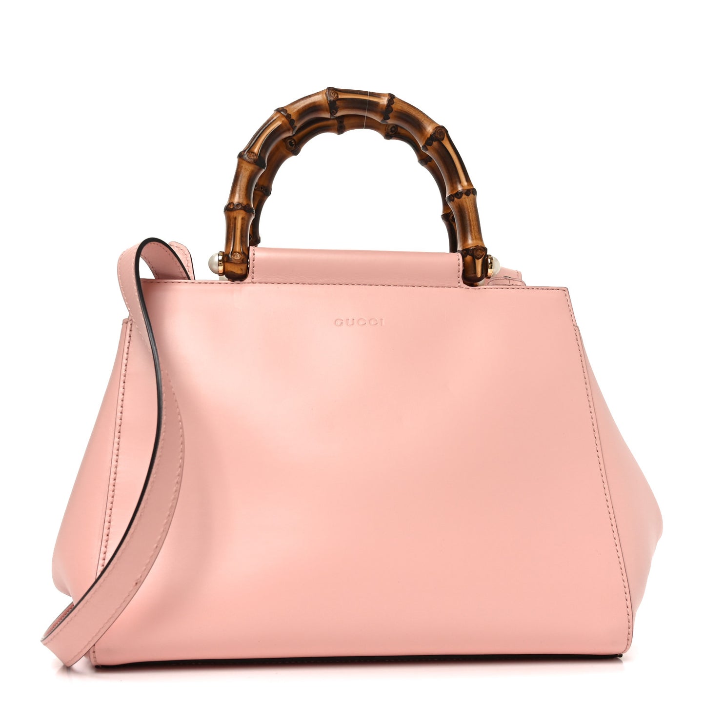 Nappa Bamboo Small Nymphaea Top Handle Bag Perfect Pink Perfect Pink