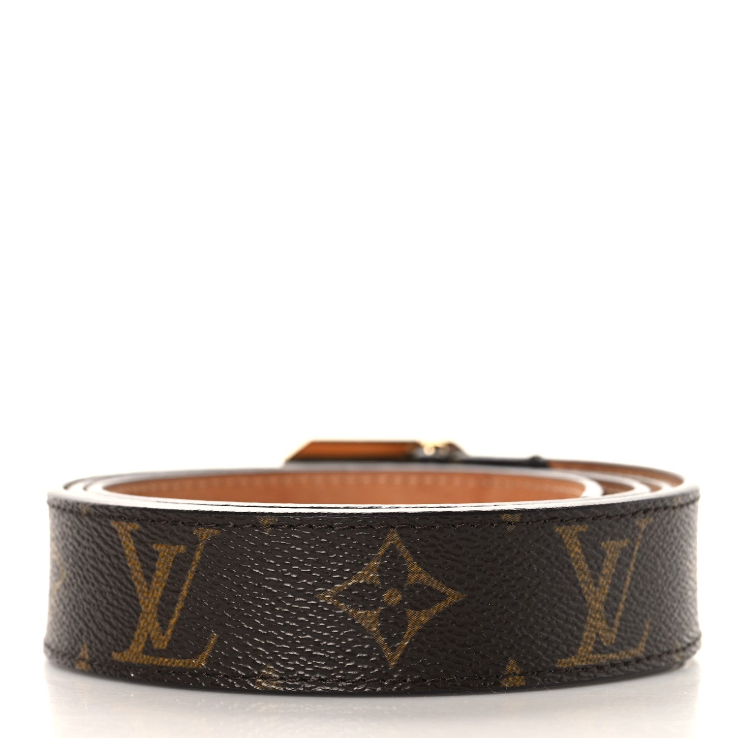 Louis Vuitton Monogram Ceinture Belt Gold Buckle 95 38 2 of 8