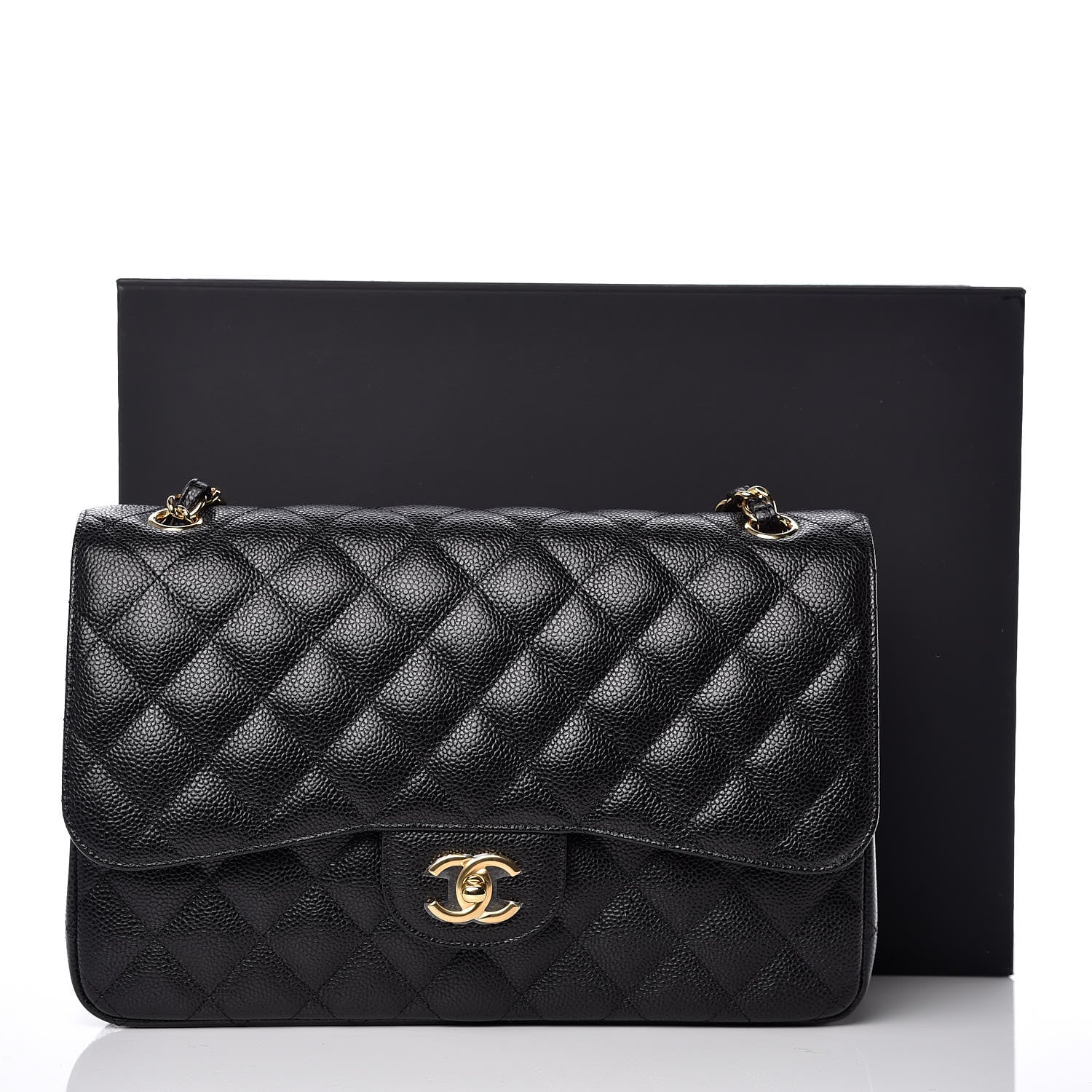 Chanel Caviar Quilted Jumbo Double Flap Black 11 of 11