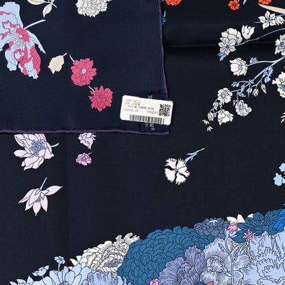 Hermes Silk Robe Legere Scarf 90 Marine Parme Rose 3 of 5