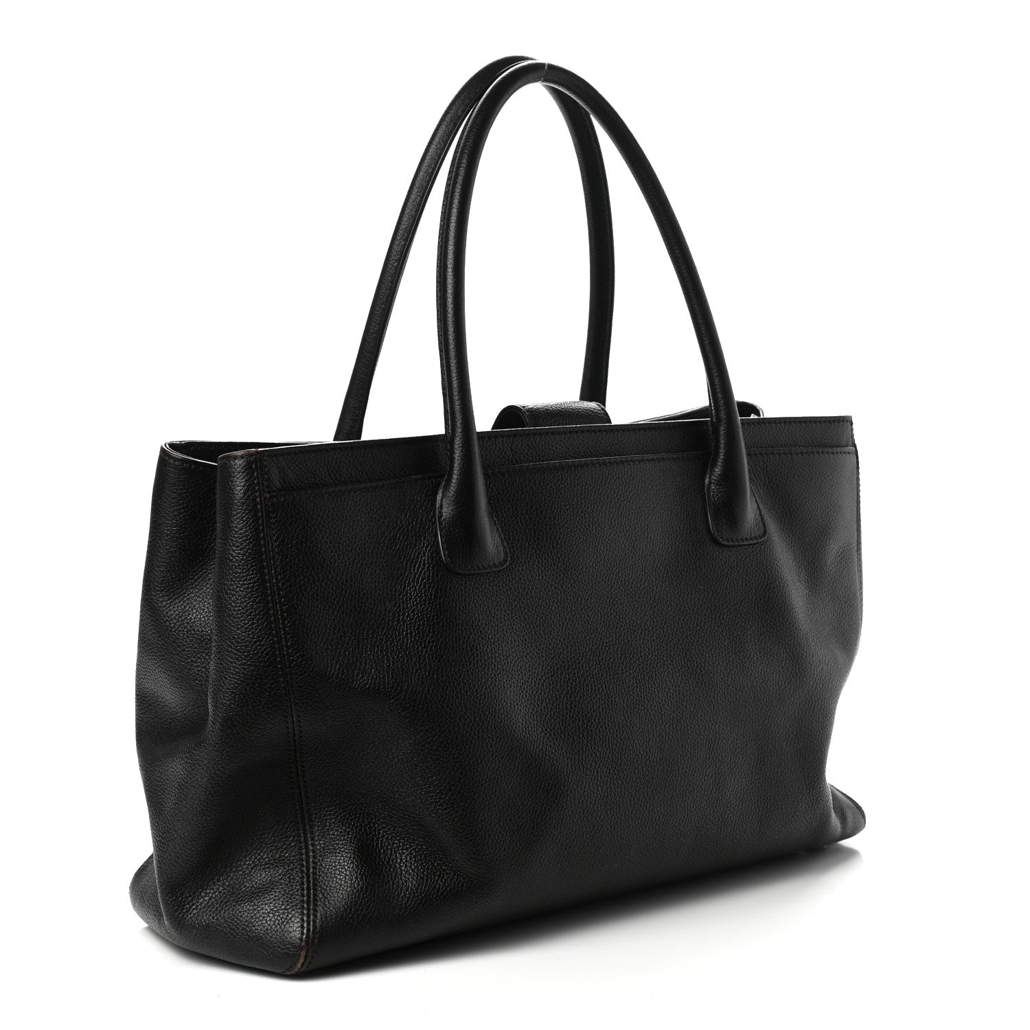 Chanel Calfskin Cerf Executive Shopper Tote Black 3 of 16