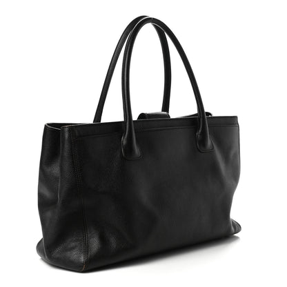 Chanel Calfskin Cerf Executive Shopper Tote Black 3 of 16
