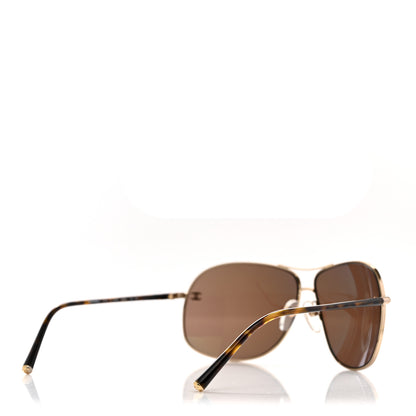 Chanel Metal CC Aviator Sunglasses 4193 Gold Havana Gold Havana 4 of 7