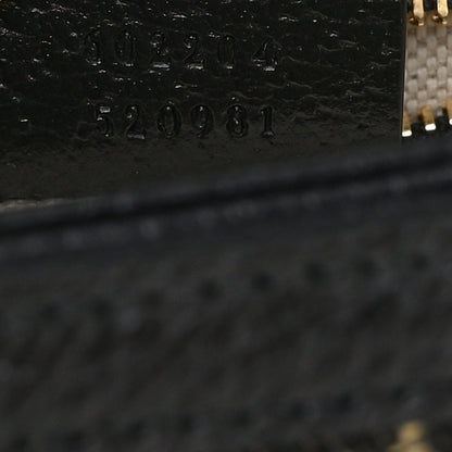 Gucci Jacquard Black Denim GG Monogram Textured Dollar Calfskin Horsebit 1955 Shoulder Bag Black Ivory 7 of 10