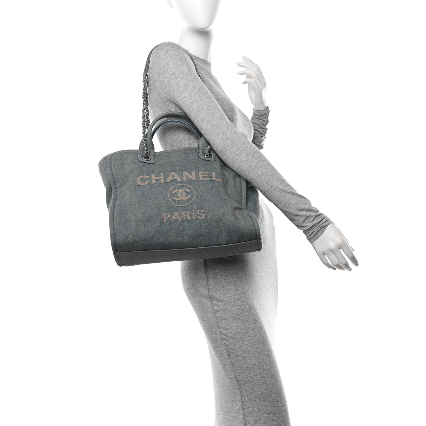 Denim Small Deauville Tote Light Blue