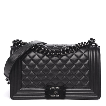 Chanel Caviar Quilted Medium Boy Flap So Black 1 of 13