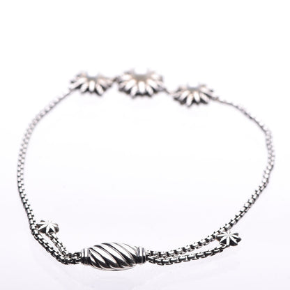 David Yurman Sterling Silver Pearl Starburst Bracelet 3 of 4