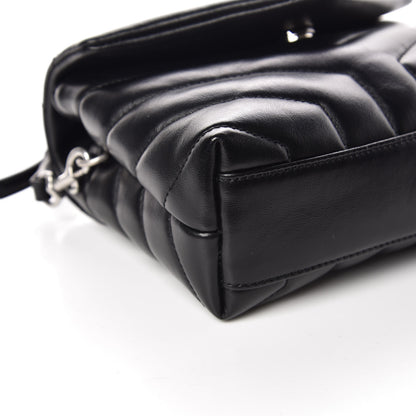 Saint Laurent Calfskin Y Quilted Monogram Toy Loulou Crossbody Bag Black 9 of 10