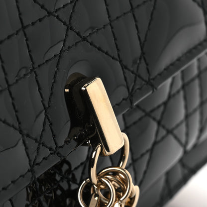Christian Dior Patent Cannage Lady Dior Chain Pouch Black 12 of 12