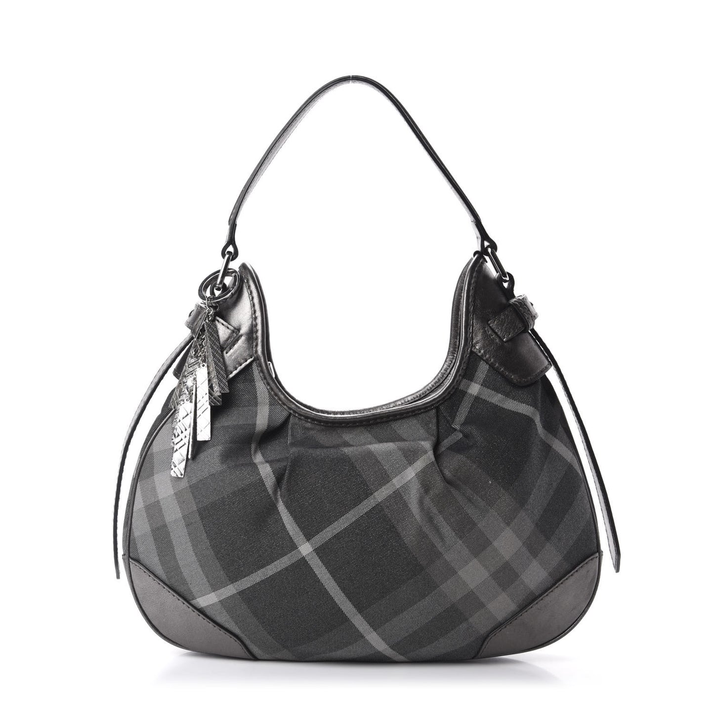 Shimmer Check Small Brooklyn Hobo Grey