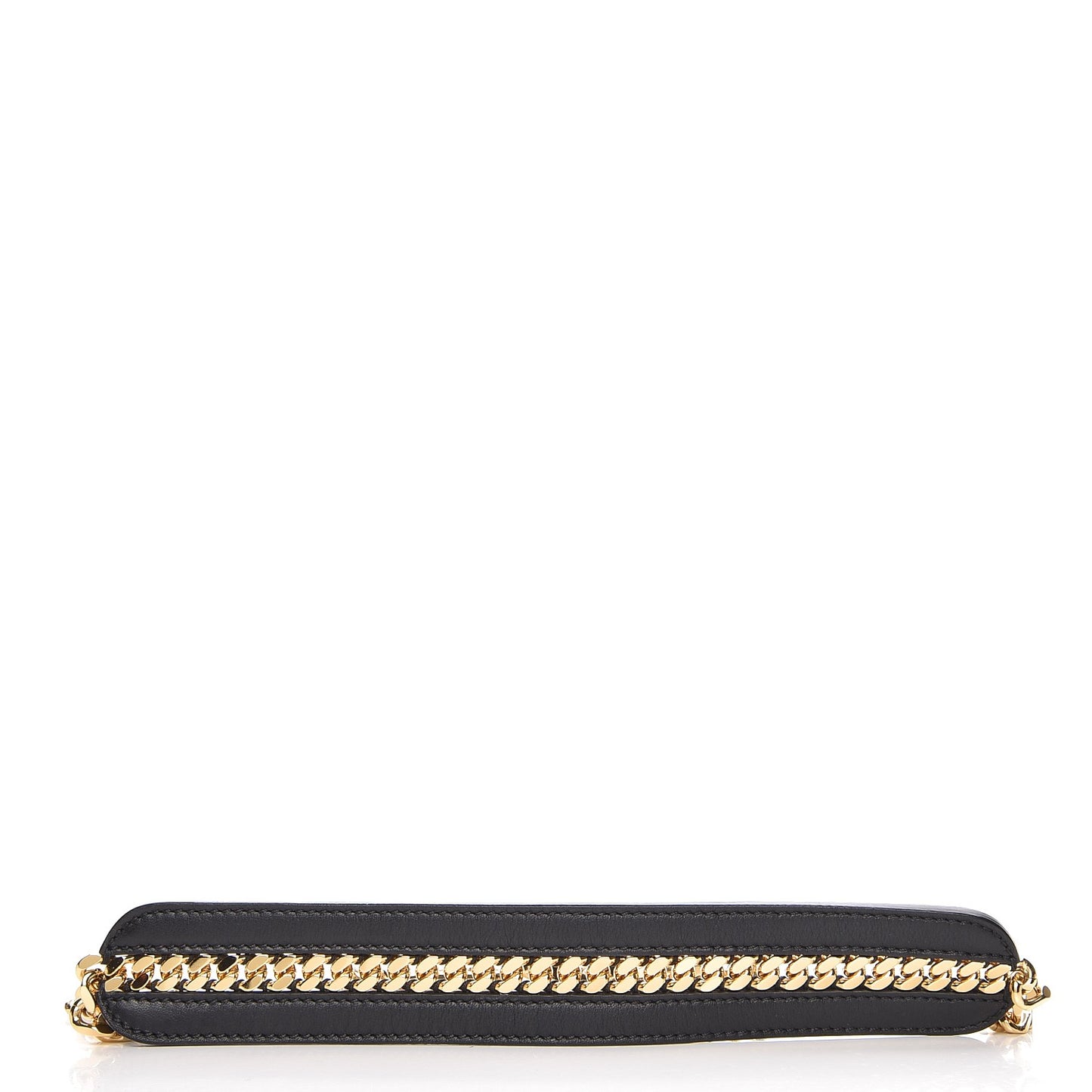 Calfskin Chain Strap You Black Gold