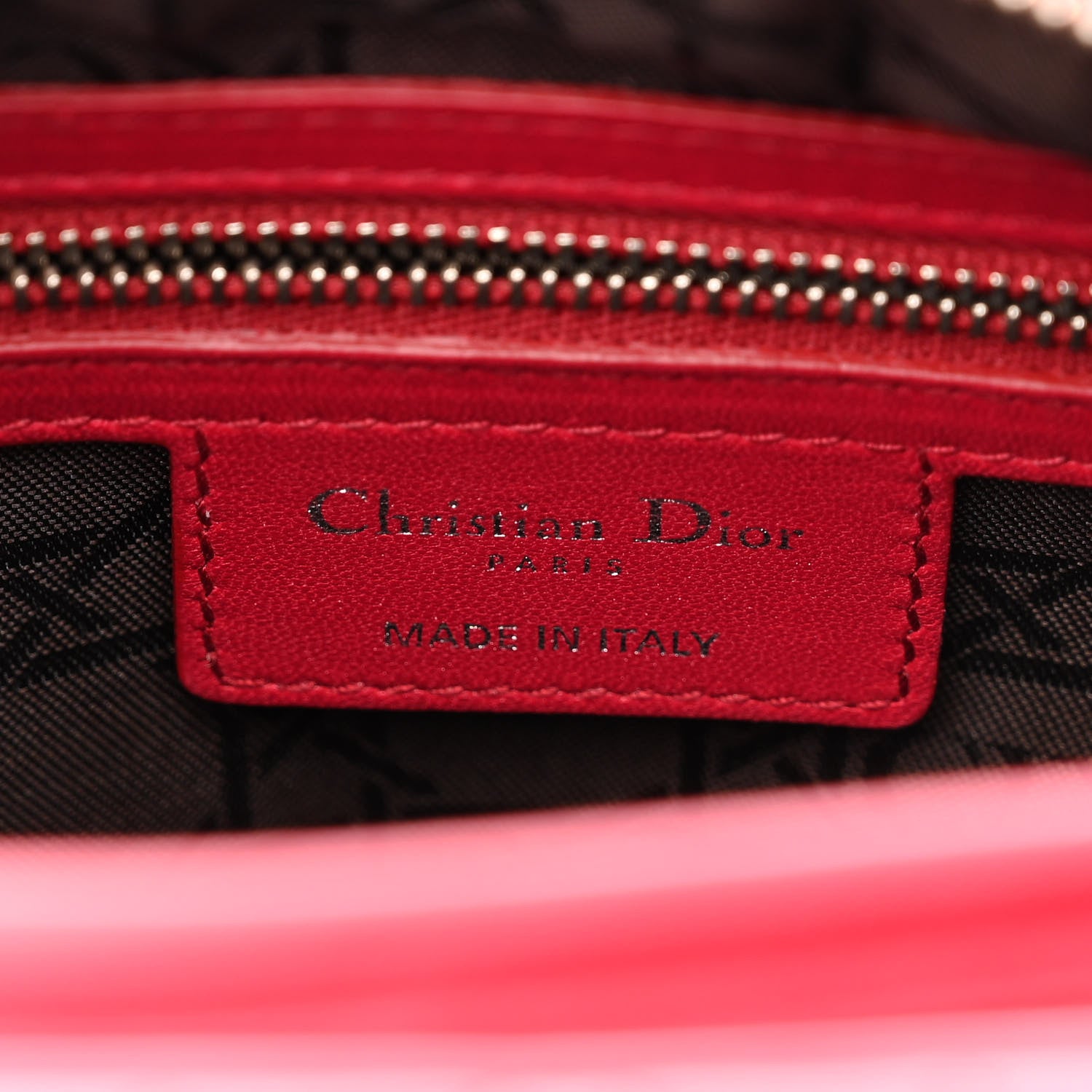 Christian Dior Lambskin Cannage Medium Lady Dior Red 6 of 11