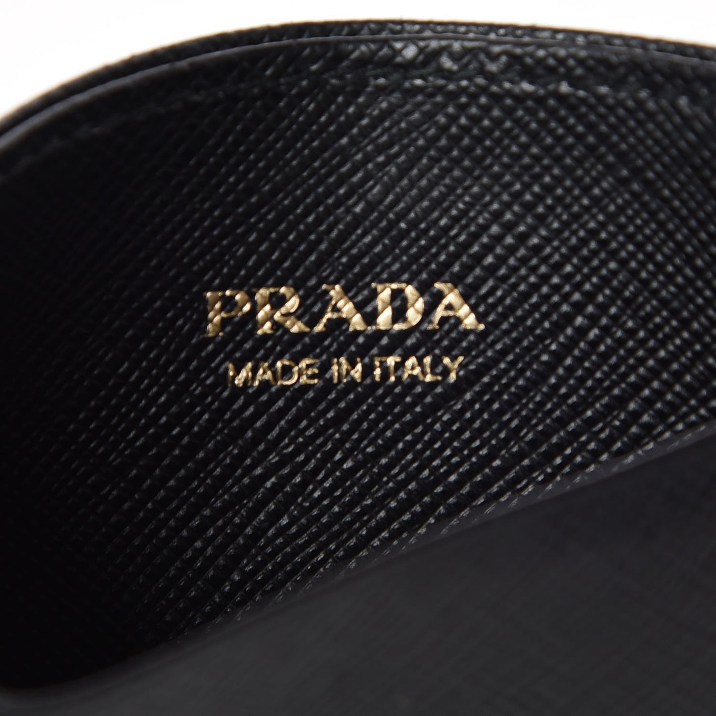 Saffiano Metal Card Case Black