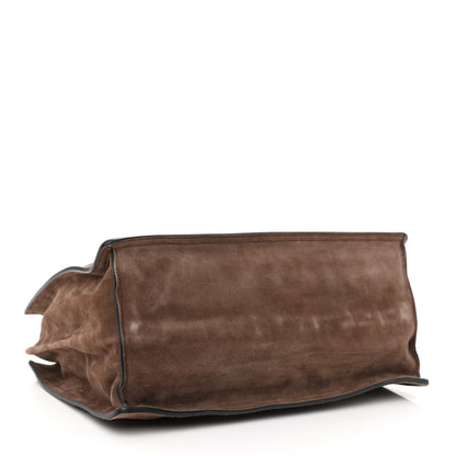 Prada Suede Etiquette Tote Bruciato Astrale 4 of 11