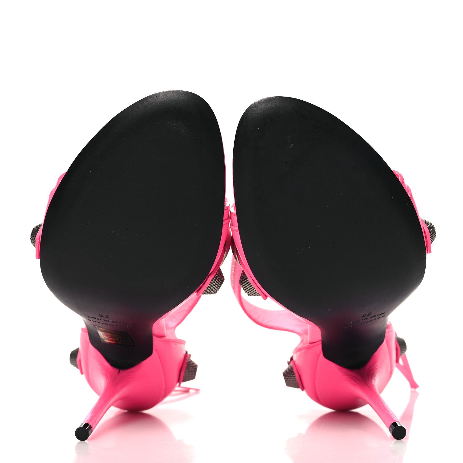 Balenciaga Agneau Arena Cagole 110mm Sandals 38 Fluo Pink 6 of 10