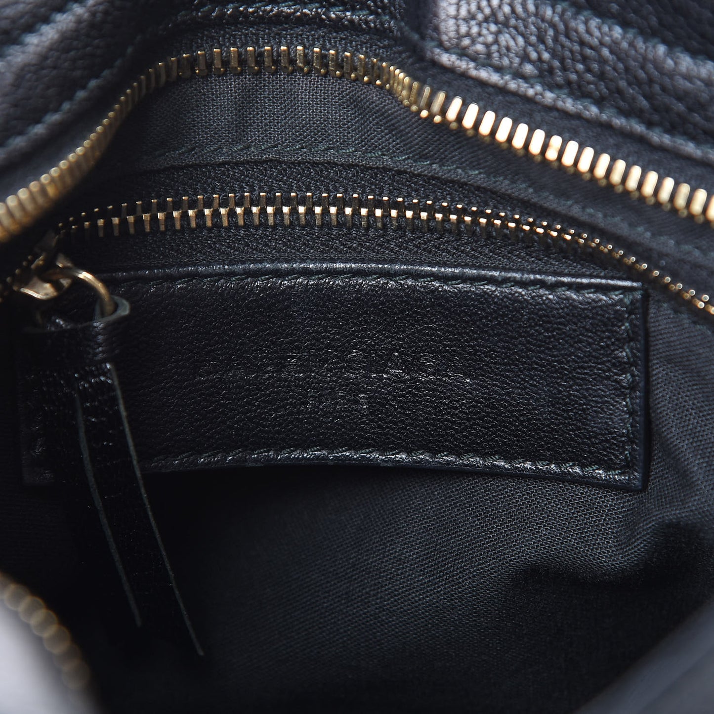 Chevre Gold Metallic Edge Hardware Mini City Black