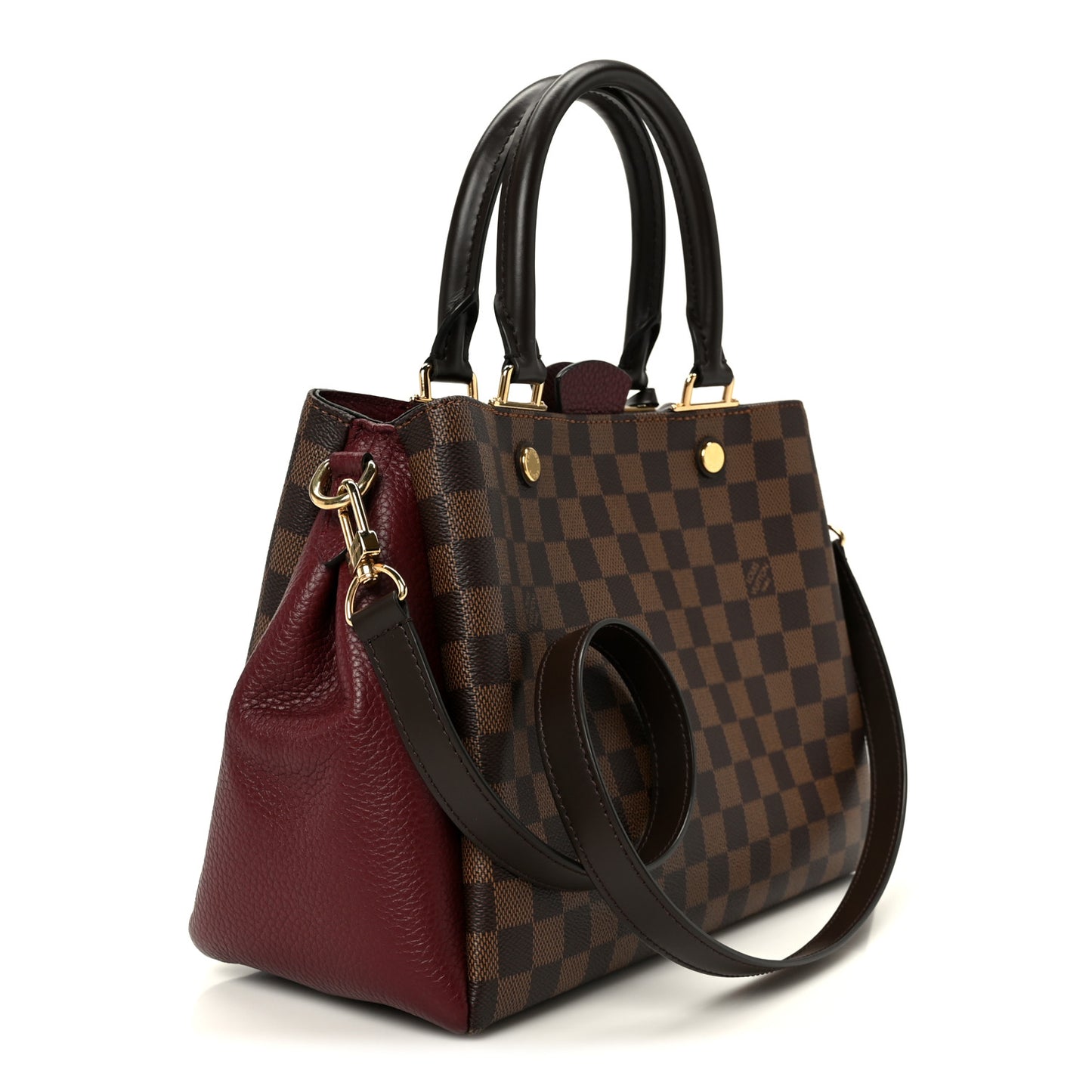 Damier Ebene Cuir Taurillon Brittany Bordeaux