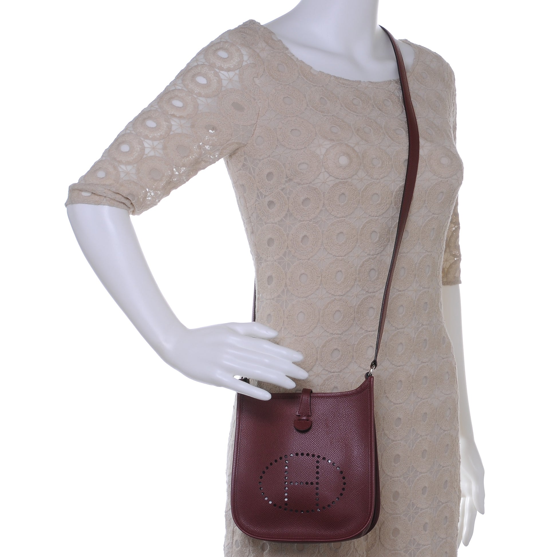 Hermes Veau Epsom Evelyne TPM Rouge H 2 of 7