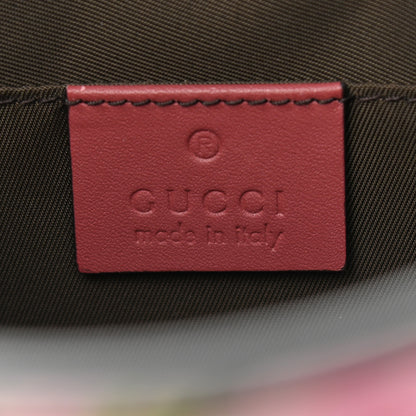 Gucci GG Supreme Monogram Blooms Large Cosmetic Case Beige Multicolor Dry Rose 6 of 8