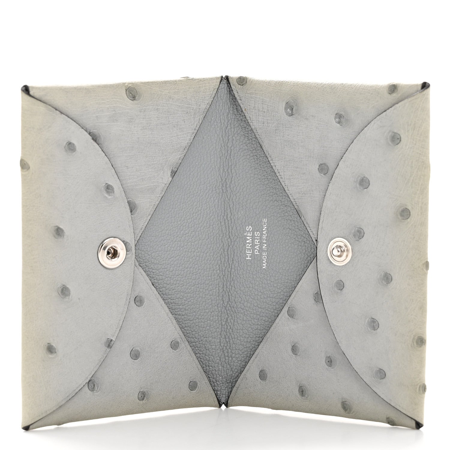 Hermes Ostrich Calvi Bleu Glacier 5 of 8