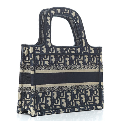 Christian Dior Oblique Mini Book Tote Blue Multicolor 3 of 12