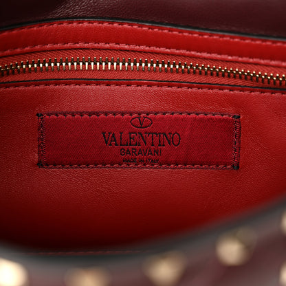 Valentino Garavani Nappa Medium Rockstud Spike Halfmoon Saddle Bag Rubin 6 of 10