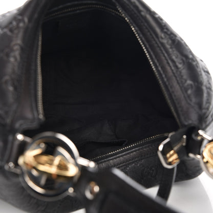 Gucci Guccissima Medium GG Twins Hobo Black 5 of 9