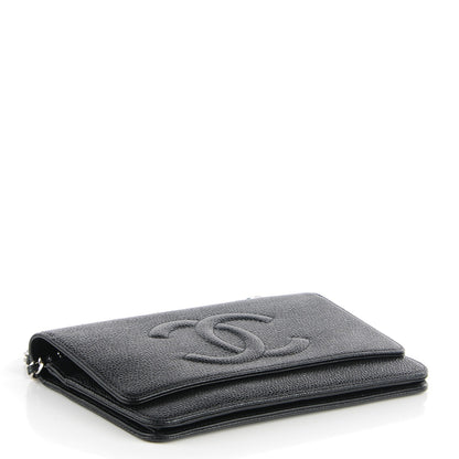 Chanel Caviar Timeless CC Wallet on Chain WOC Black 4 of 9