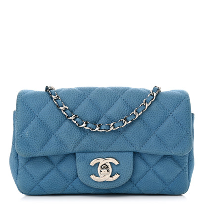 Chanel Iridescent Caviar Quilted Extra Mini Flap Light Blue 1 of 16