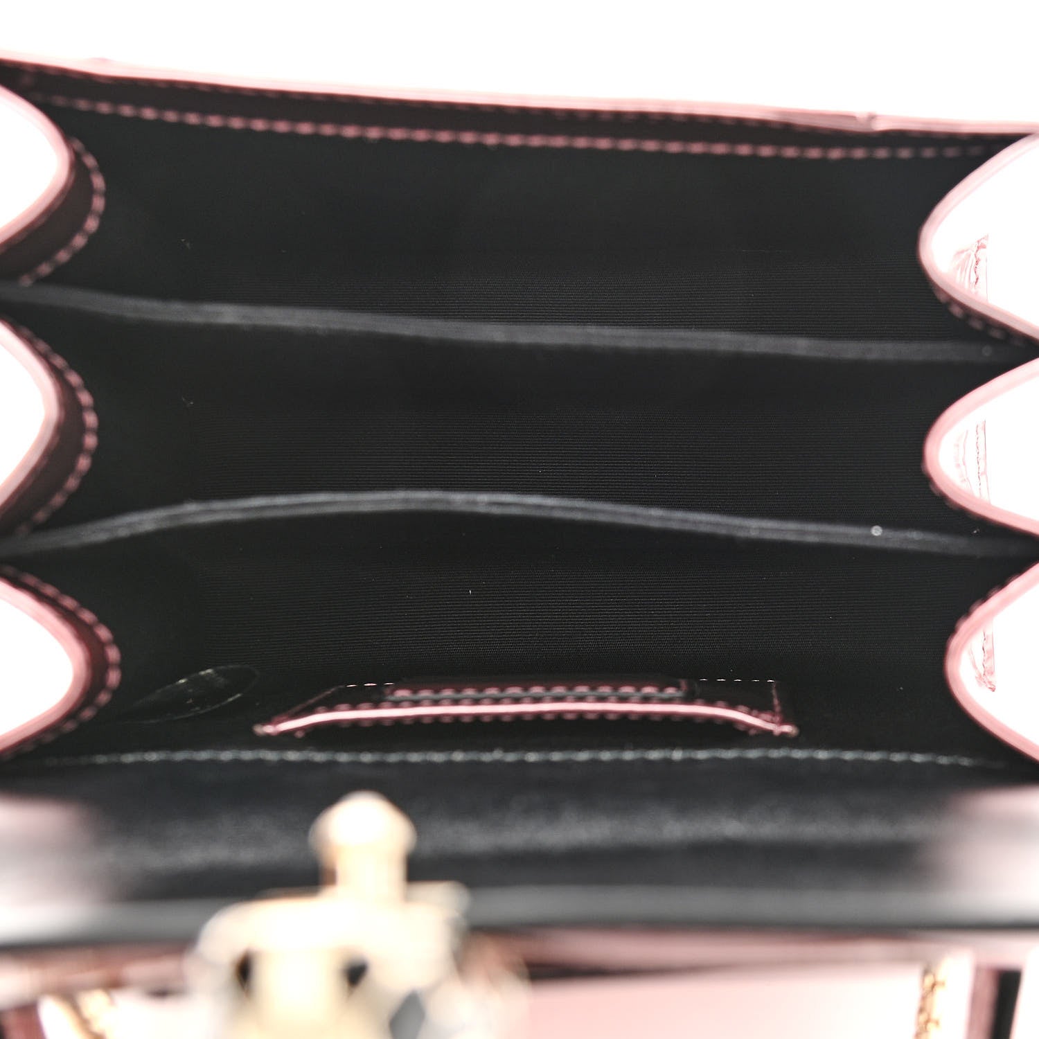 Bulgari Metallic Calfskin Serpenti Forever Top Handle Rose Quartz 5 of 9
