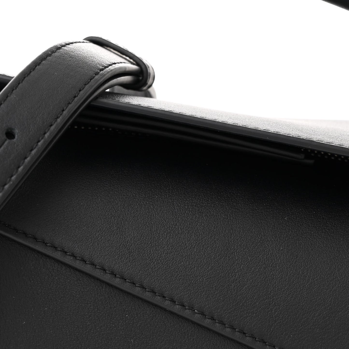 Calfskin Small Puzzle Edge Bag Black