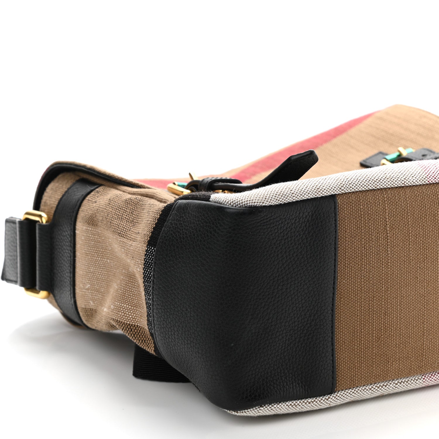Burberry Canvas Mega Check Small Baildon Messenger Bag Black 10 of 11