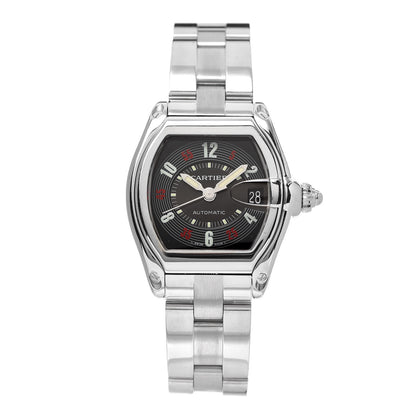 Cartier Stainless Steel 37mm Roadster Automatic Watch Black 1 of 6