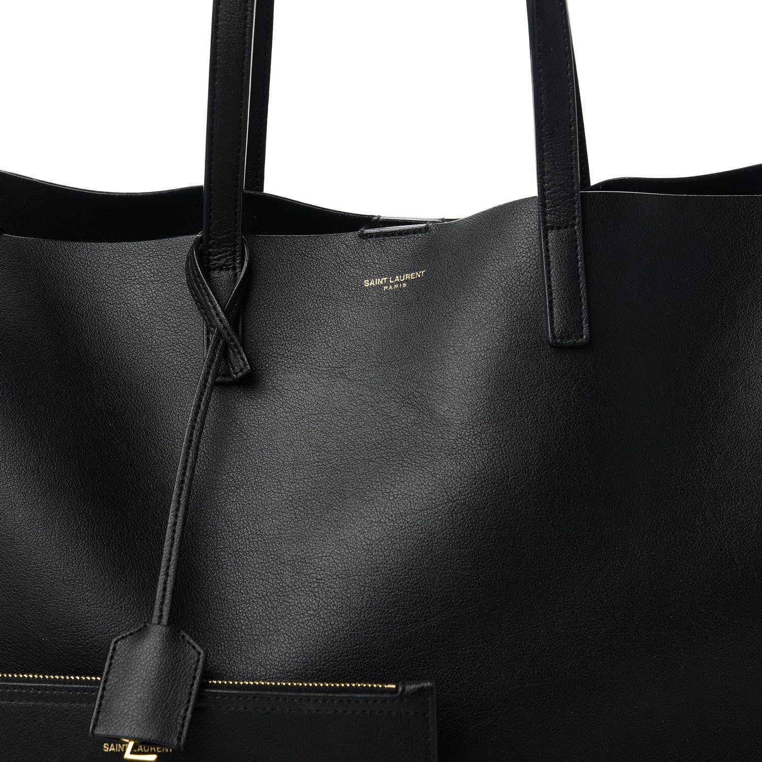 Saint Laurent Calfskin Large Shopping Tote Black 10 of 10